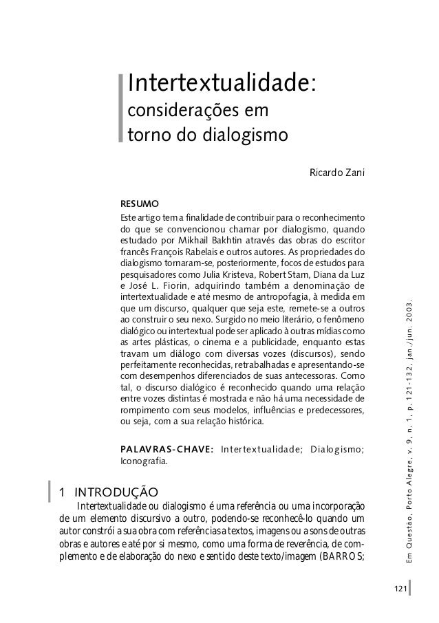 dialogismo polifonia intertextualidade en torno de bakhtin